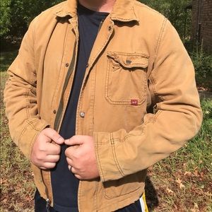 Abercrombie & Fitch Distressed Canvas Work Jacket